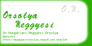 orsolya meggyesi business card